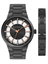 Men's Black Casual Round Analogue Watch-FCW16BM
