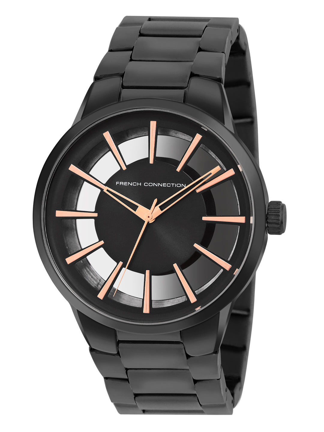 Men's Black Casual Round Analogue Watch-FCW16BM