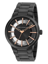 Men's Black Casual Round Analogue Watch-FCW16BM
