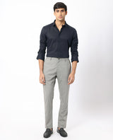 Men's Navy Casual Regular Fit Solid Full Sleeves Shirt