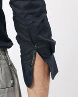 Men's Navy Casual Regular Fit Solid Full Sleeves Shirt