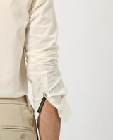 Men's White Casual Regular Fit Solid Full Sleeves Shirt
