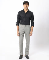 Men's Black Casual Regular Fit Solid Full Sleeves Shirt