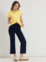 Women's Yellow Casual Solid Regular Fit Sleeveless Shirt