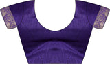 Women's Georgette Purple Embellished Designer Saree with Blouse Piece