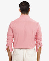 Men's Pink Formal Regular Fit Solid Full Sleeves Shirt
