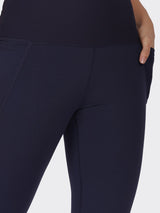 Women's Blue Solid Sports High Rise Pant - Tall