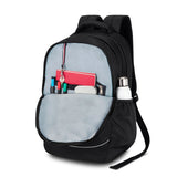Unisex Black Casual Solid Backpack