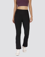 Women's Black Solid Sports High Rise Pant