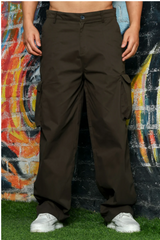 Unisex Baggy Fit Mid Rise Pure Cotton Cargo