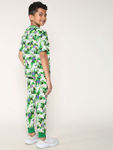 Boys Multicolor Casual Printed Regular Fit Half Sleeves Co-ord Set