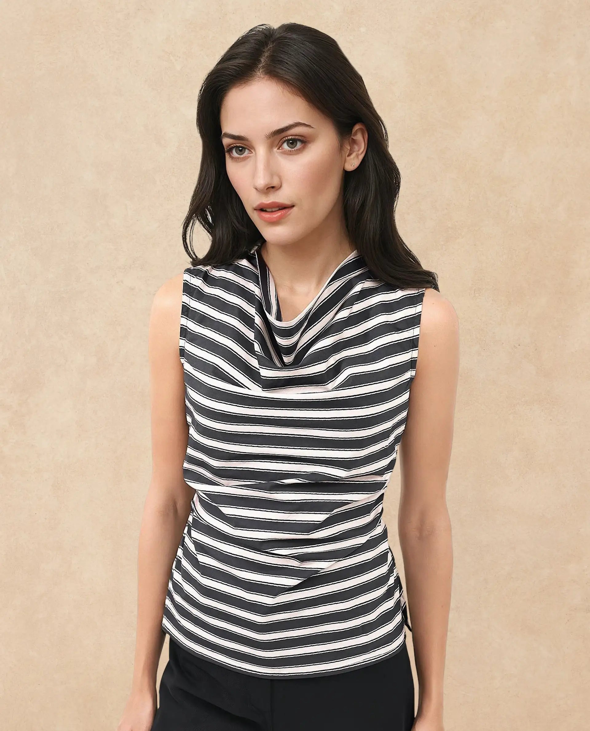 Women's Black Sleeveless Top