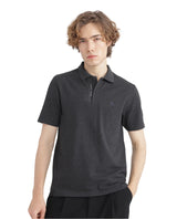 Men's Black Casual Regular Fit Solid Half Sleeves Polo Tshirt