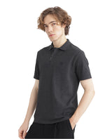 Men's Black Casual Regular Fit Solid Half Sleeves Polo Tshirt