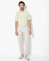 Men's Yellow Casual Regular Fit Solid Half Sleeves Polo Tshirt