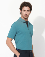 Men's Blue Casual Regular Fit Solid Half Sleeves Polo Tshirt