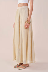 Women's Beige Festive Solid Shararas
