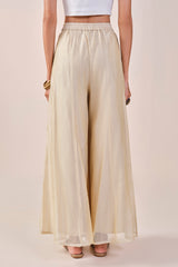 Women's Beige Festive Solid Shararas