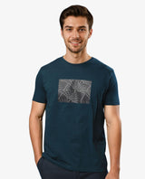 Men's Green Casual Slim Fit Printed Half Sleeves Tshirt