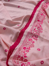 Women's Pink Cotton Saree