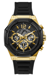 Men's Black Solid Round 44 mm Analogue Watch - GW0263G1