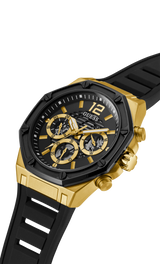 Men's Black Solid Round 44 mm Analogue Watch - GW0263G1