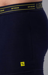 Men's Navy Mid-Rise Solid Trunk