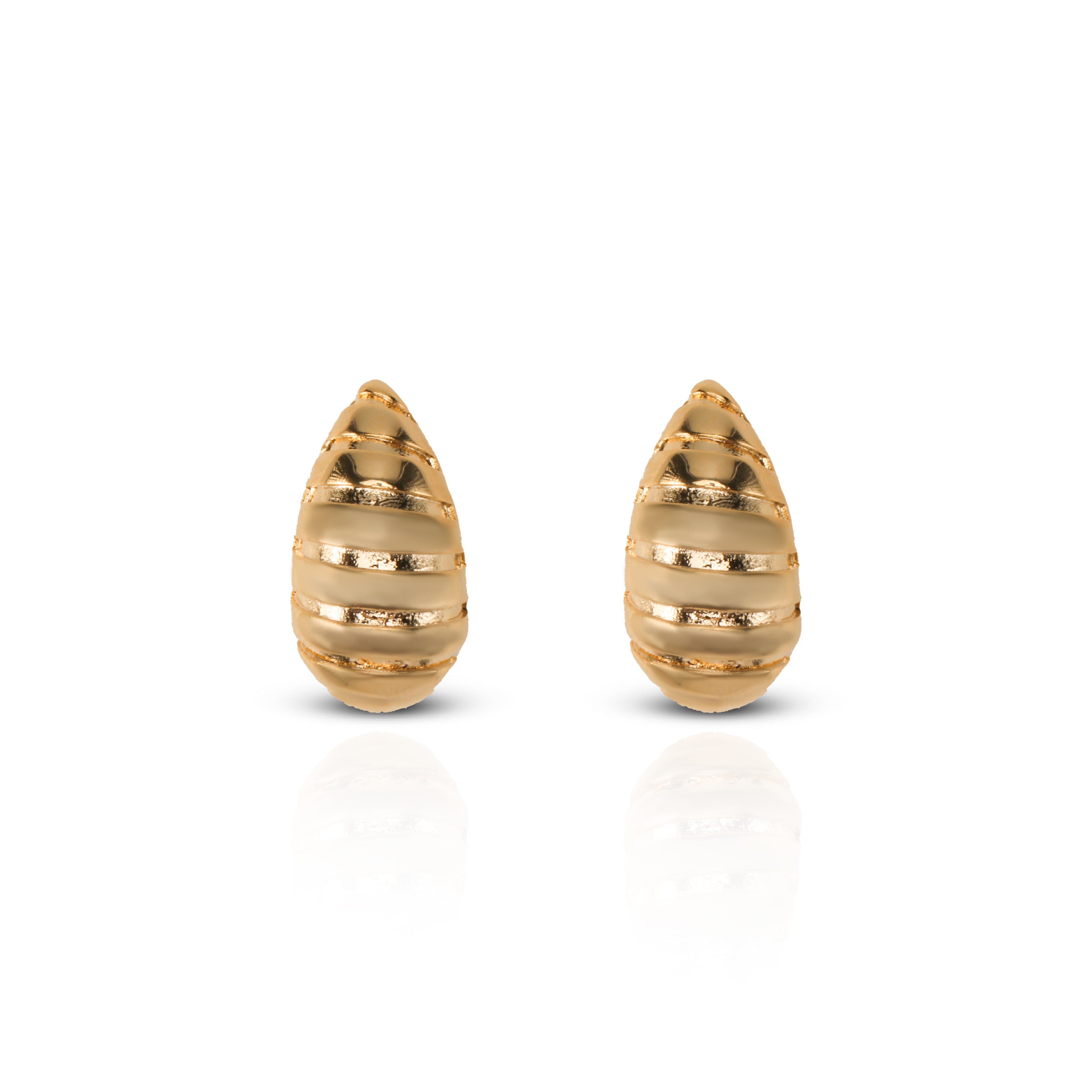 Women's Golden Croissant Stud Earring