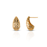Women's Golden Croissant Stud Earring
