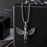 Men's Greek Angel Silver Chain