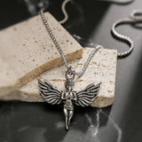 Men's Greek Angel Silver Chain