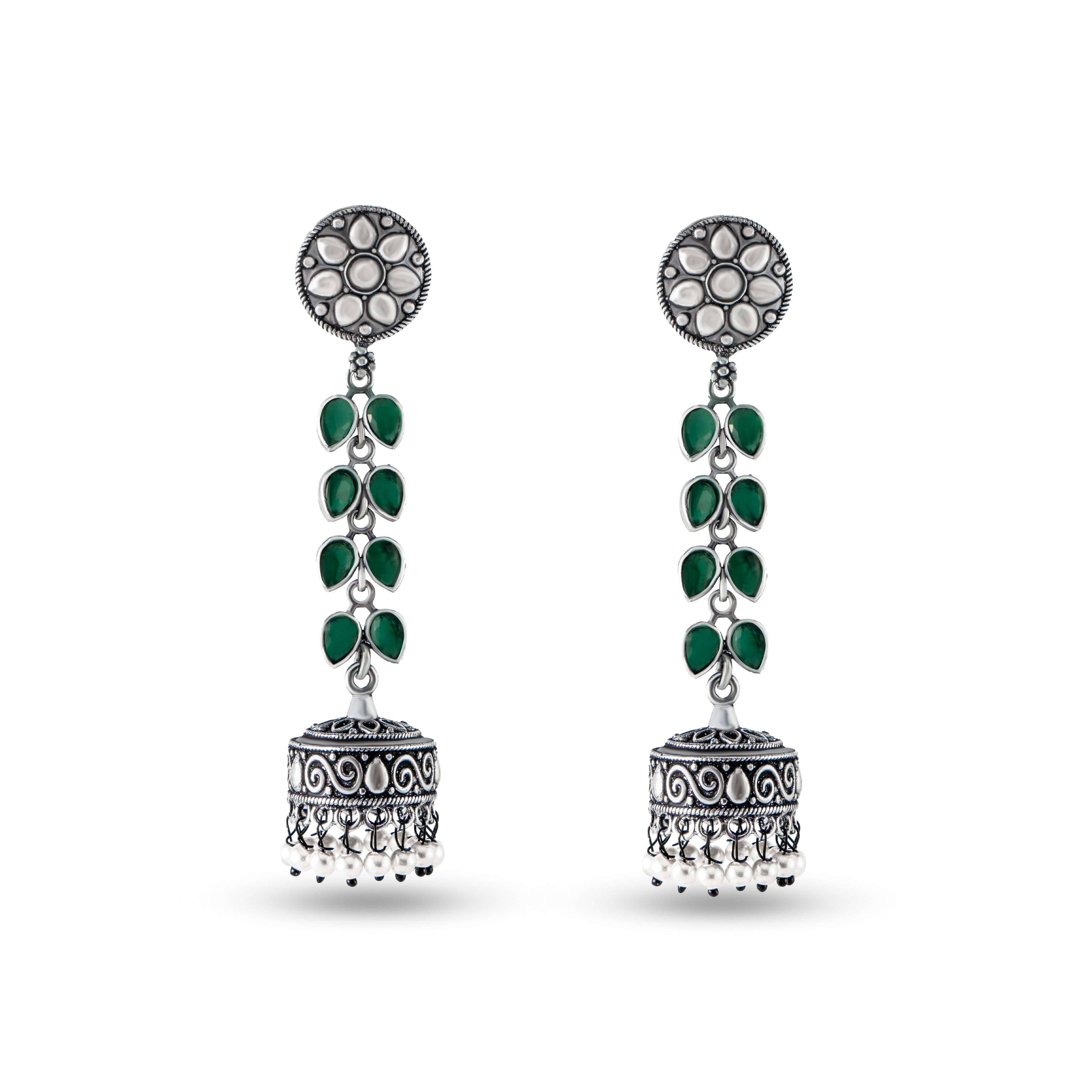 Women's Green Raisa Jhumki