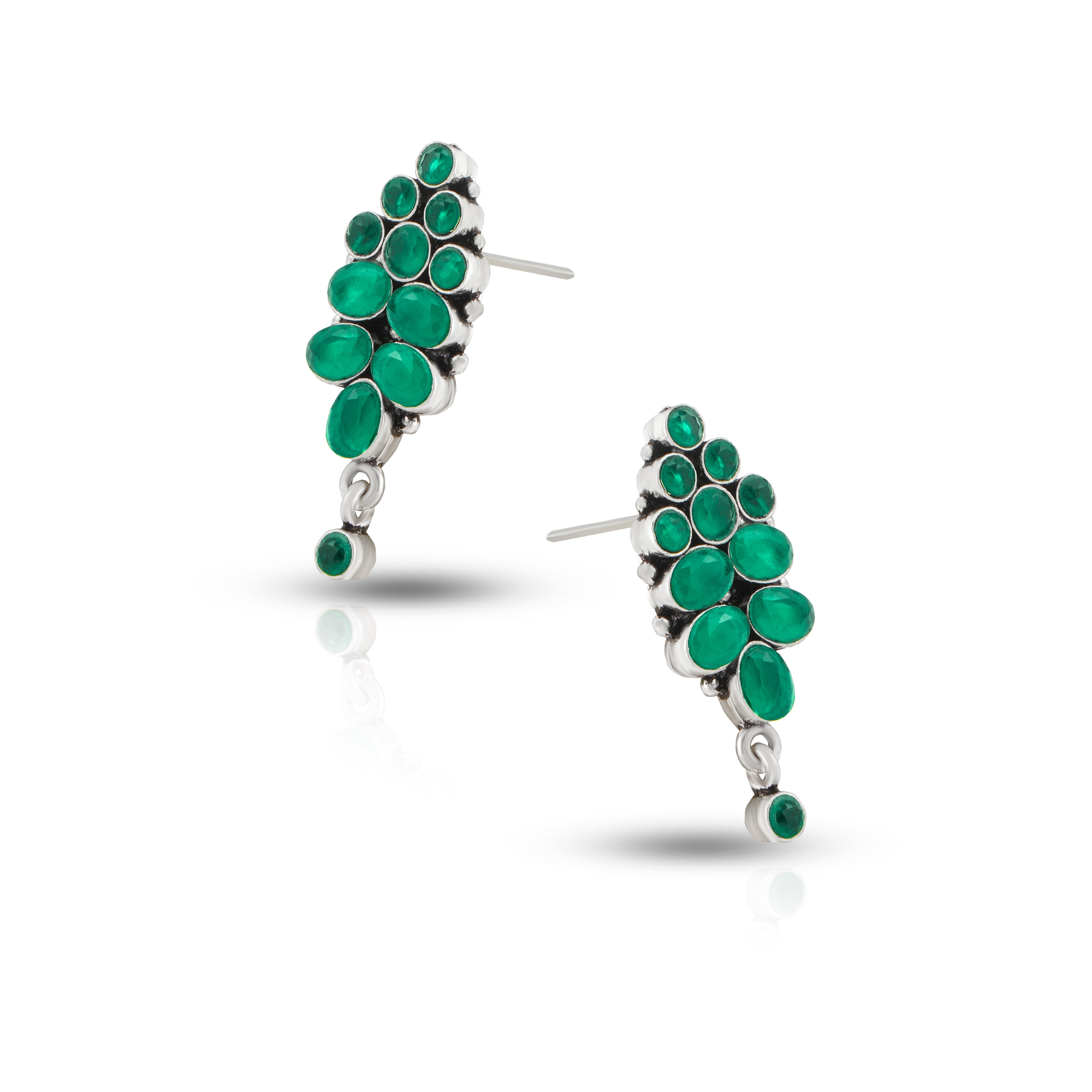 Women's Green Floret Bloom Danglers