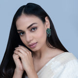 Women's Green Zahara Danglers