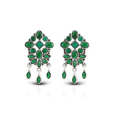 Women's Green Zahara Danglers