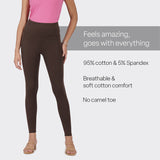 Women's Brown Solid Sports High Rise Pant