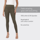 Women's Green Solid Sports High Rise Pant