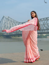 Women's Pink Cotton Saree