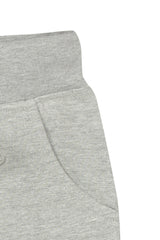 Girls Grey Regular Fit Below Knee Solid Shorts