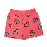 Girls Red Casual Regular Printed Shorts