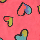 Girls Red Casual Regular Printed Shorts