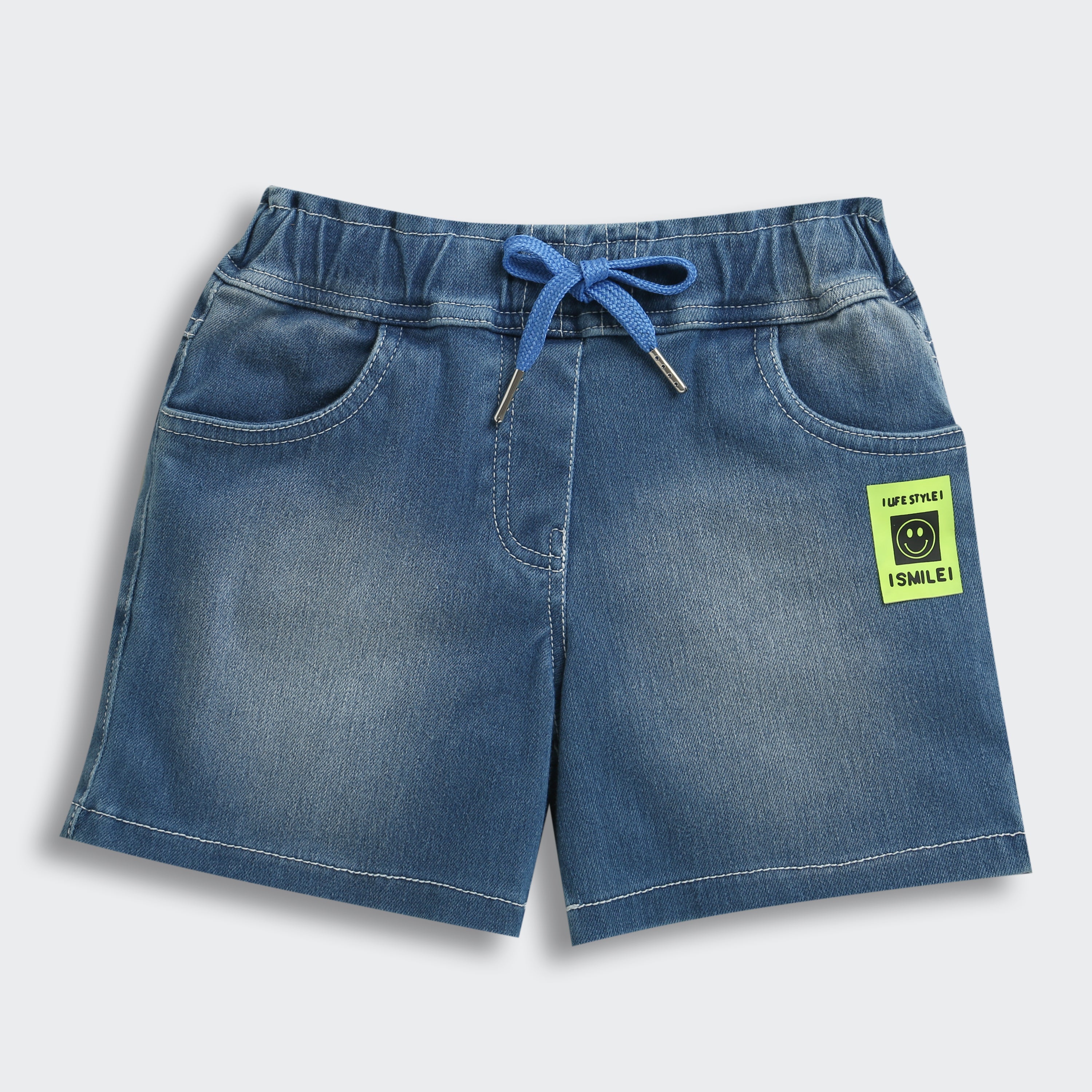 Girls Blue Casual Shorts