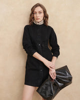 Women's Black Full Sleeves Dress