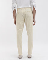 Men's Yellow Casual Regular Fit Solid Trouser