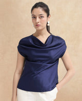 Women's Navy Casual Sleeveless Top