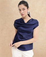 Women's Navy Casual Sleeveless Top