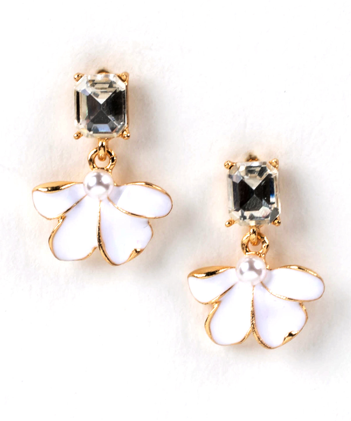 Women's White Casual Earrings