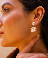 Women's White Casual Earrings