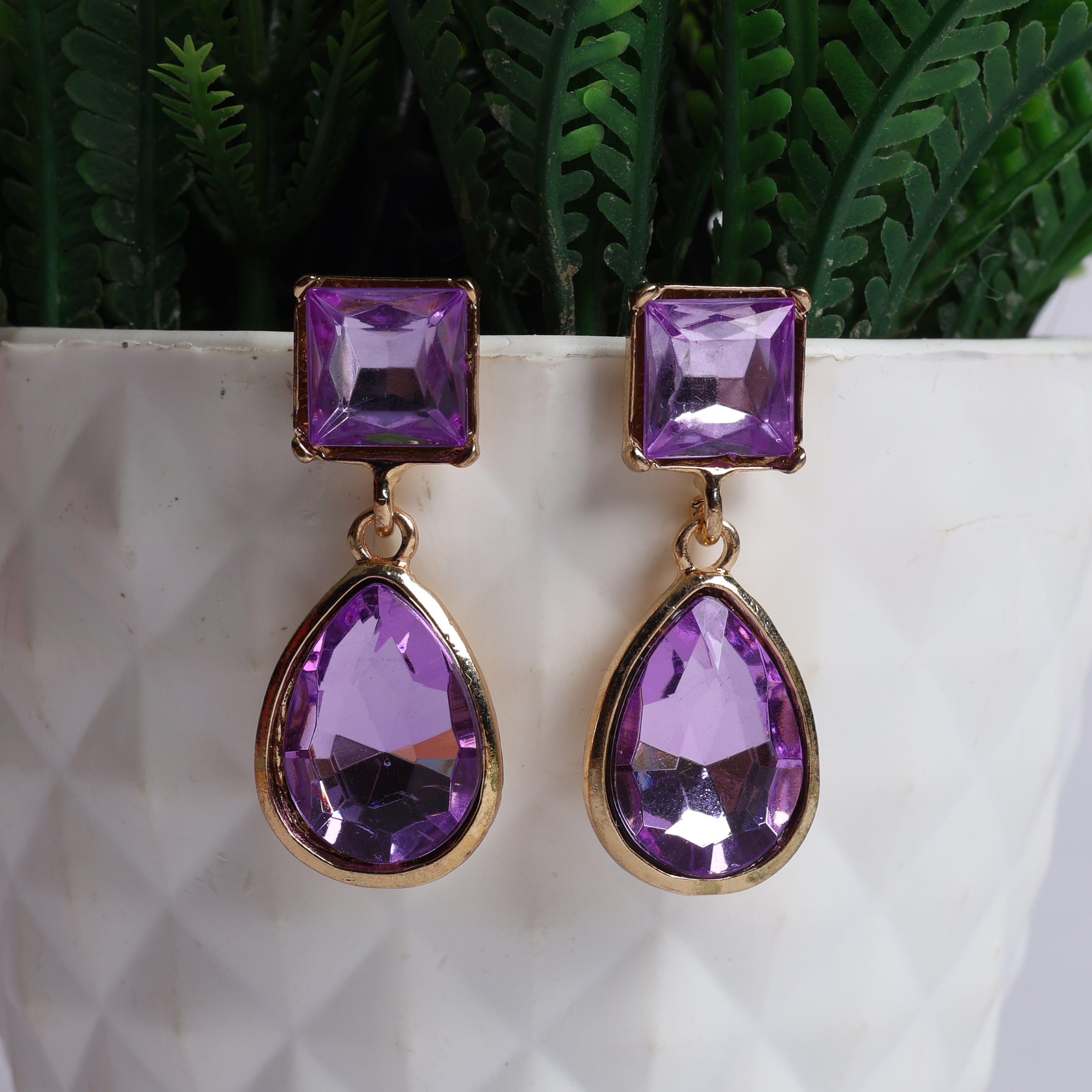 Women's Purple Casual Earrings