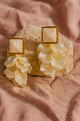 Women's White Casual Earrings